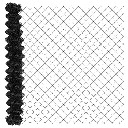 vidaXL Kettenzaun Grau 10 x 1,6 m Stahl