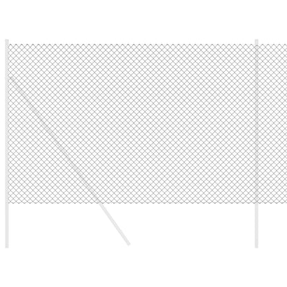 vidaXL Kettenzaun Grau 10 x 1,6 m Stahl