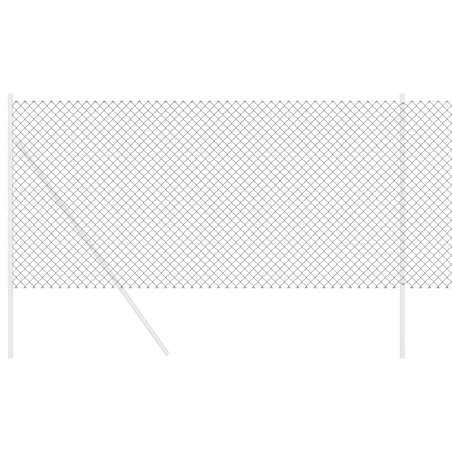vidaXL Kettenzaun Grau 10 x 1,4 m Stahl
