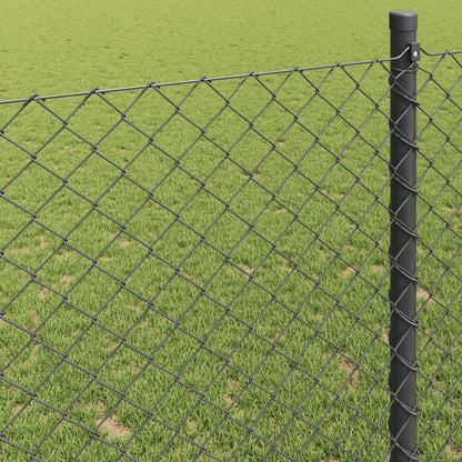 vidaXL Kettenzaun Grau 25 x 0,6 m Stahl