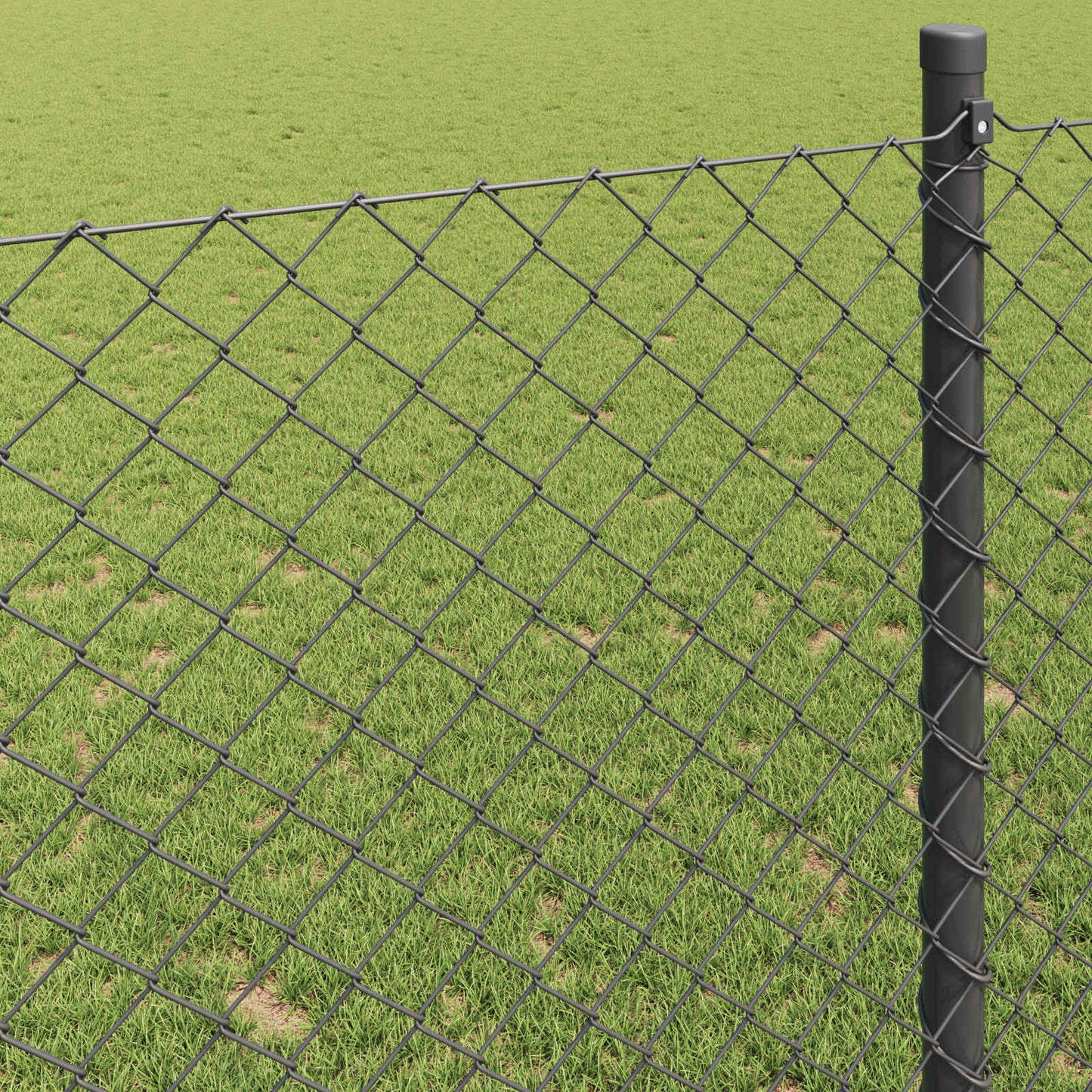 vidaXL Kettenzaun Grau 25 x 1 m Stahl