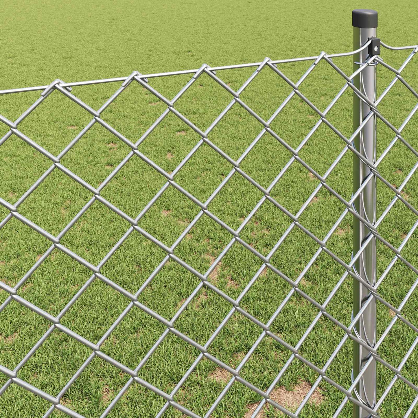 vidaXL Kettenzaun Silber 10 x 0,6 m Verzinkter Stahl