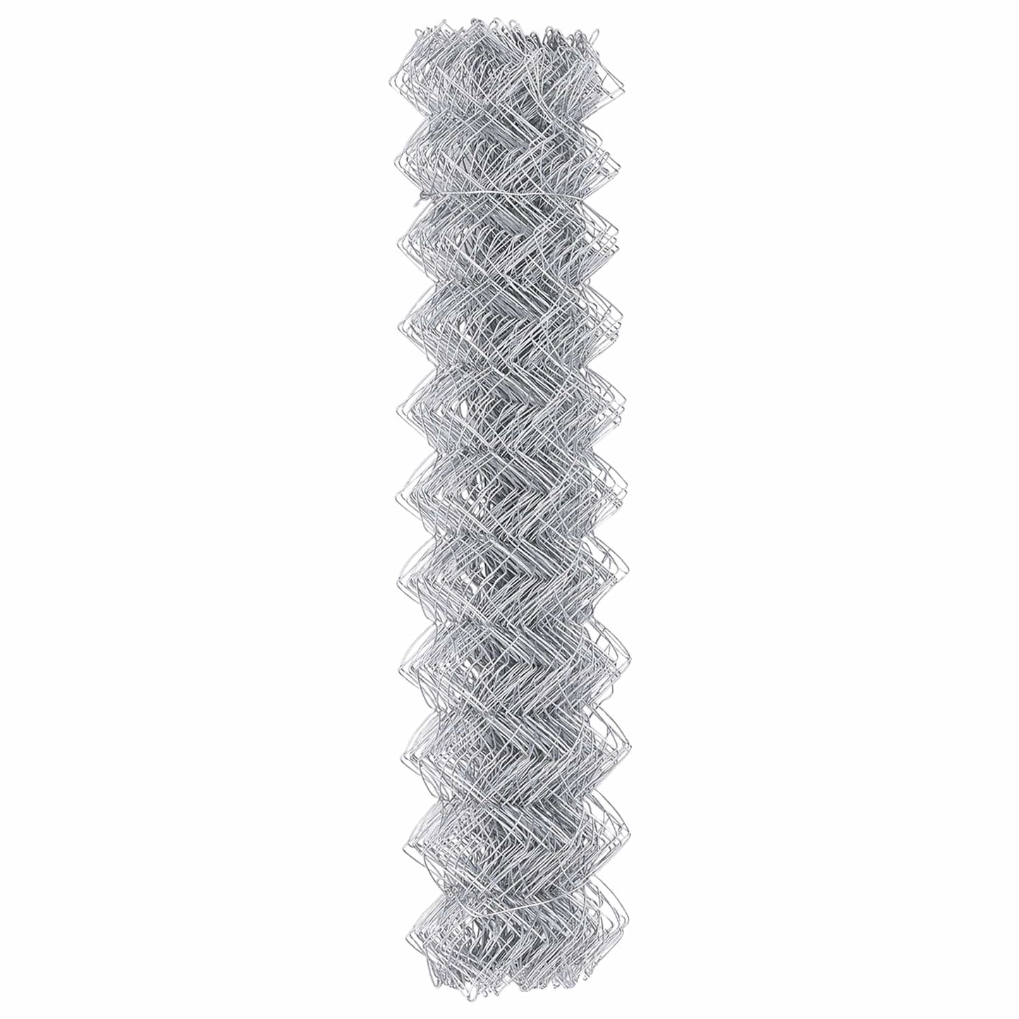 vidaXL Kettenzaun Silber 10 x 1 m Verzinkter Stahl