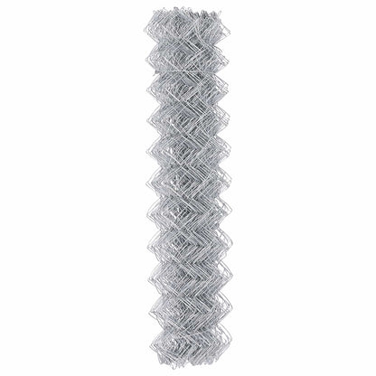 vidaXL Kettenzaun Silber 10 x 1,2 m Verzinkter Stahl