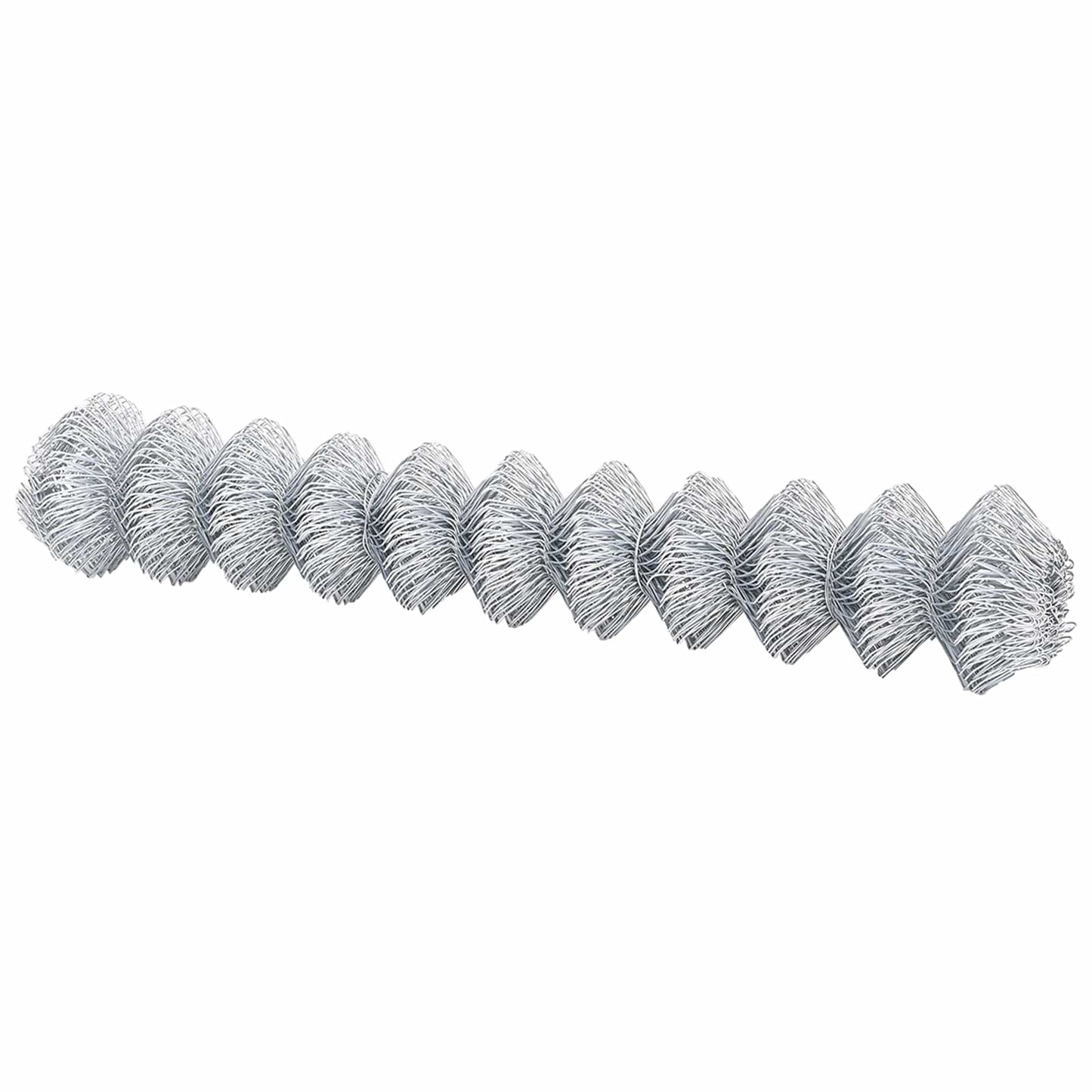 vidaXL Kettenzaun Silber 10 x 1,6 m Verzinkter Stahl