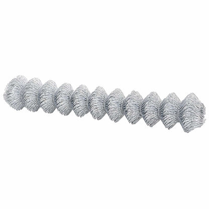 vidaXL Kettenzaun Silber 10 x 1,6 m Verzinkter Stahl