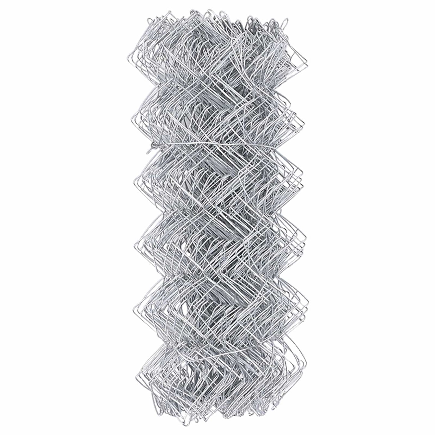 vidaXL Kettenzaun Silber 10 x 0,4 m Verzinkter Stahl