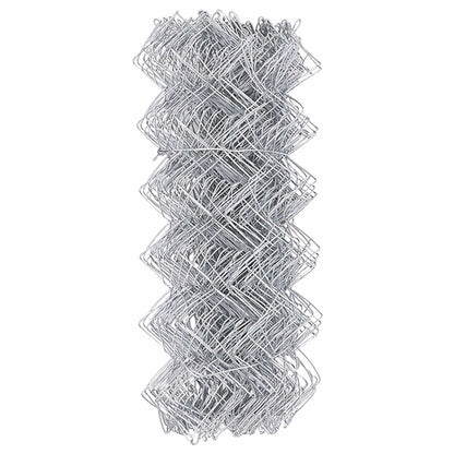 vidaXL Kettenzaun Silber 10 x 0,4 m Verzinkter Stahl