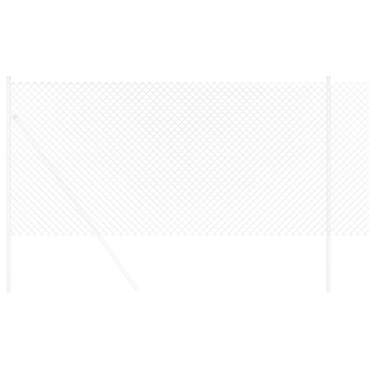 Kettenzaun Silber 10 x 1,4 m Verzinkter Stahl