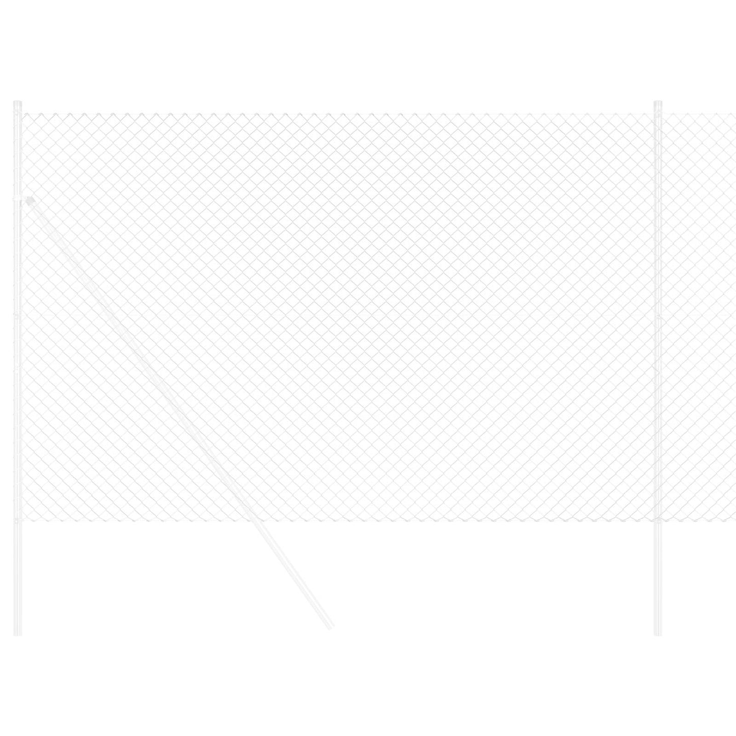 Kettenzaun Silber 10 x 1,6 m Verzinkter Stahl