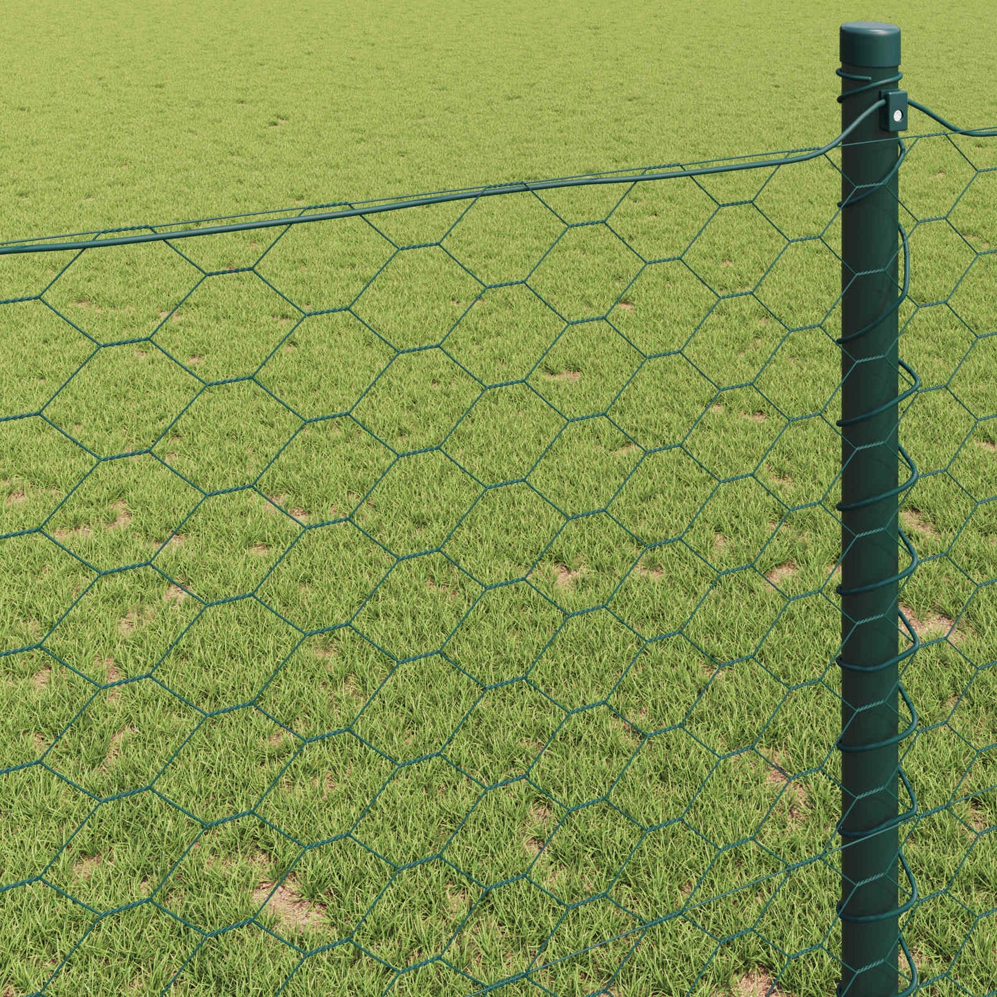 vidaXL Hexagonzaun Grün 0,5 x 10 m PVC