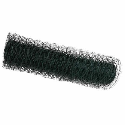 vidaXL Hexagonzaun Grün 0,5 x 10 m PVC