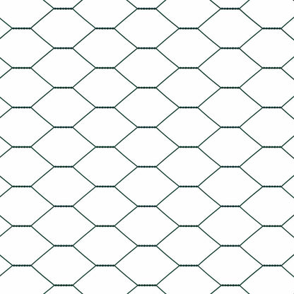 vidaXL Hexagonzaun Grün 0,8 x 10 m PVC