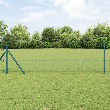 vidaXL Hexagonzaun Grün 1 x 10 m PVC