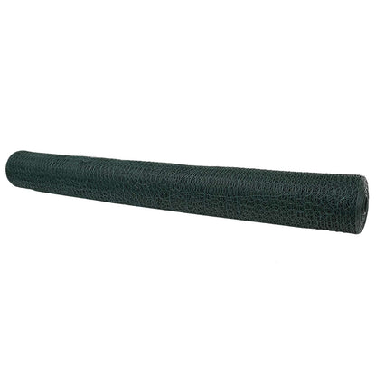 vidaXL Hexagonzaun Grün 1 x 10 m PVC