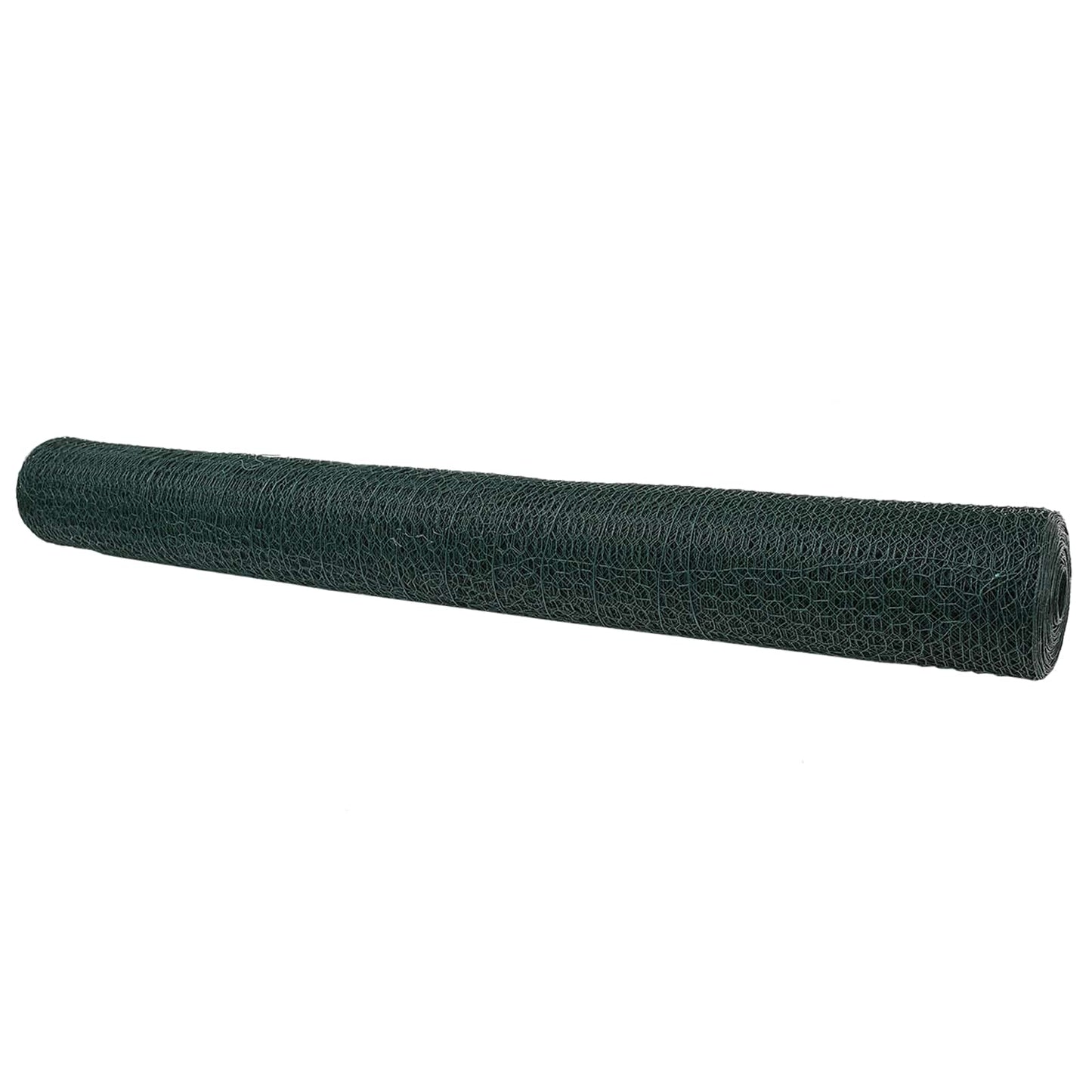 vidaXL Hexagonzaun Grün 1 x 10 m PVC