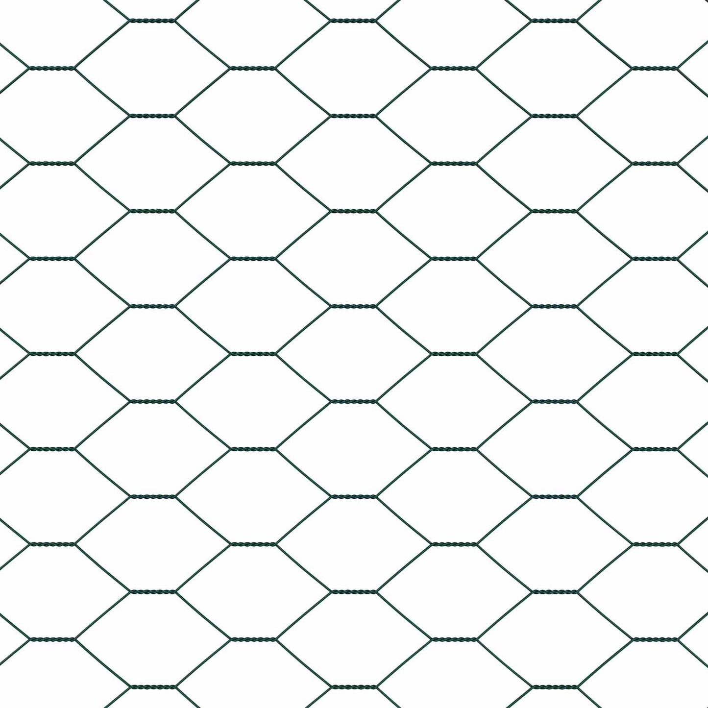 vidaXL Clôture hexagonale verte 1 x 10 m PVC