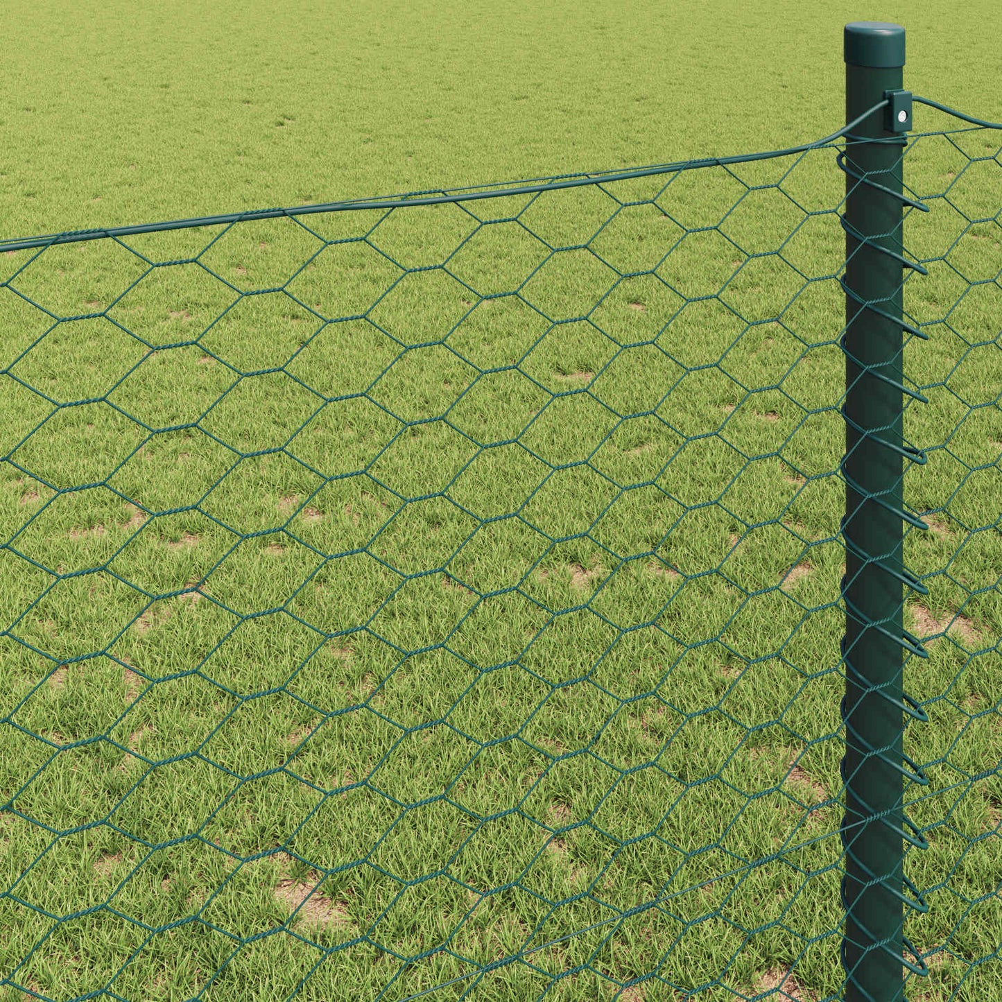 vidaXL Clôture hexagonale verte 1 x 10 m PVC