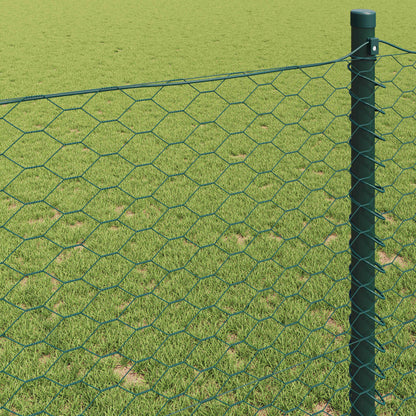 vidaXL Grillage hexagonal vert 1,2 x 10 m PVC