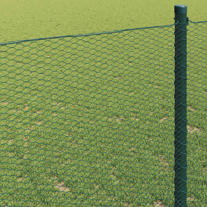 vidaXL Grillage hexagonal vert 1,5 x 10 m PVC