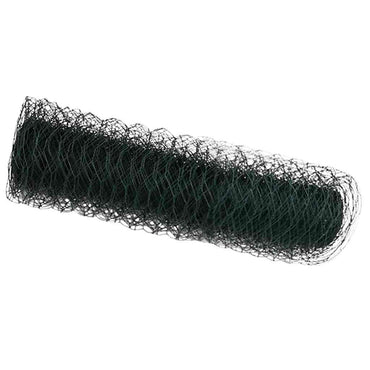 vidaXL Hexagonzaun Grün 0,8 x 25 m PVC