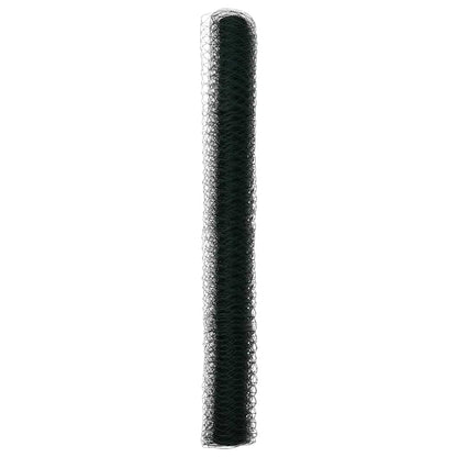 vidaXL Hexagonzaun Grün 1.6 x 25 m PVC