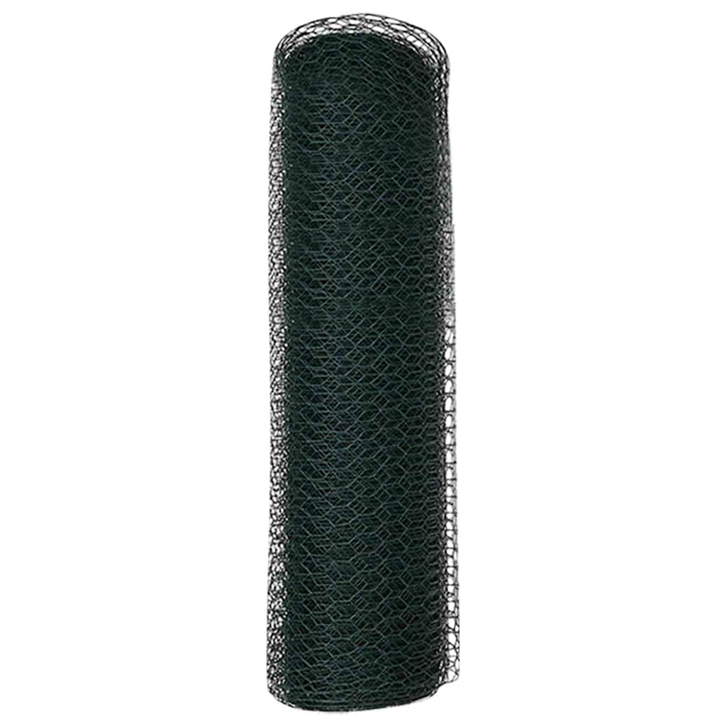 vidaXL Hexagonzaun Grün 0,4 x 50 m PVC