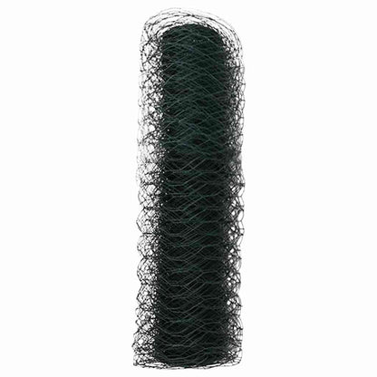 vidaXL Hexagonzaun Grün 0,5 x 50 m PVC