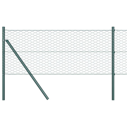 vidaXL Hexagonzaun Grün 0,5 x 50 m PVC