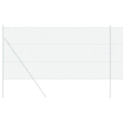 vidaXL Hexagonzaun Grün 1 x 50 m PVC