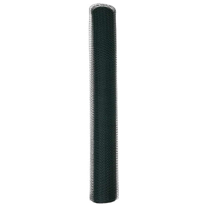 vidaXL Hexagonzaun Grün 1,2 x 50 m PVC