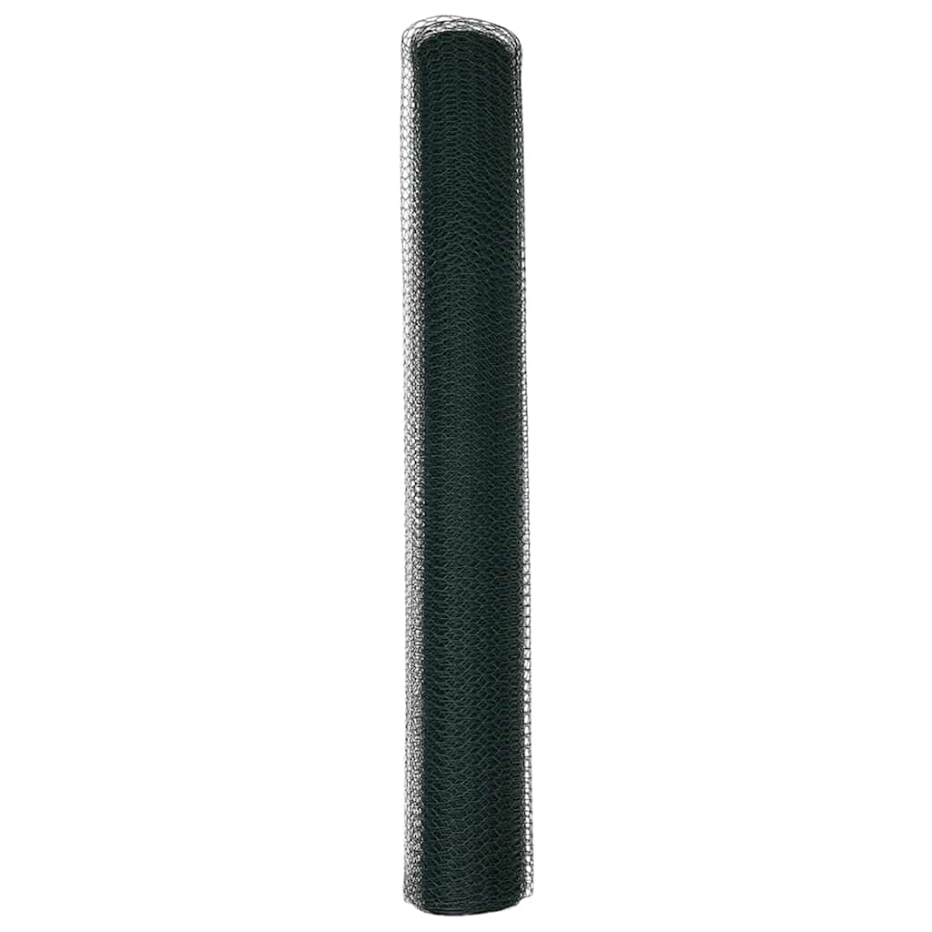 vidaXL Hexagonzaun Grün 1,4 x 50 m PVC