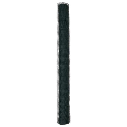 vidaXL Hexagonzaun Grün 1,5 x 50 m PVC