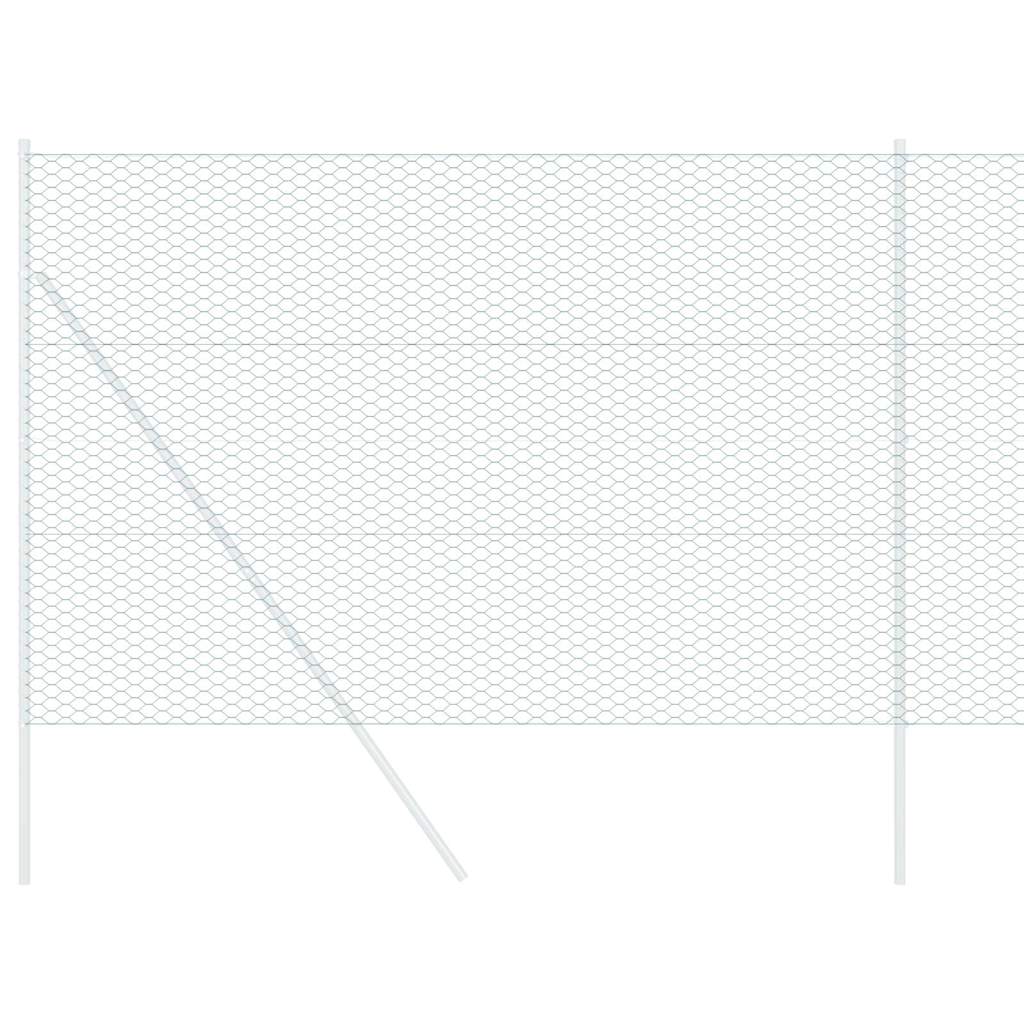 vidaXL Hexagonzaun Grün 1,5 x 50 m PVC