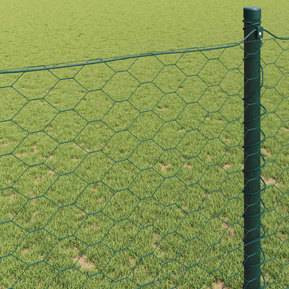 vidaXL Hexagonzaun Grün 0,8 x 100 m PVC