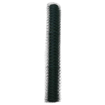 vidaXL Hexagonzaun Grün 1 x 100 m PVC