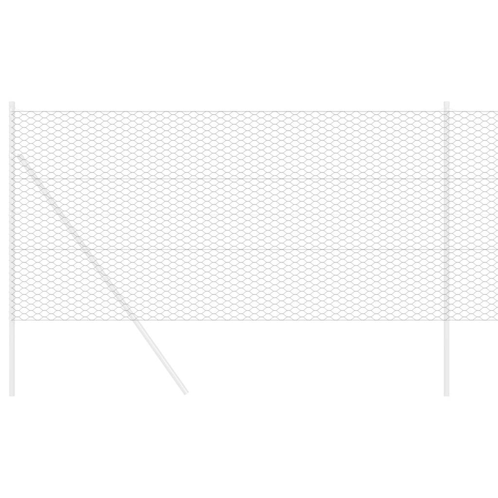 Hexagonzaun Grau 0,5 x 10 m PVC