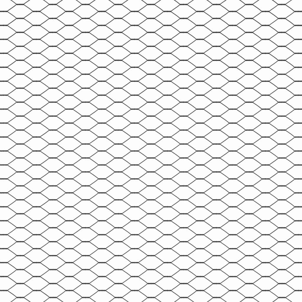 Hexagonzaun Grau 1,4 x 10 m PVC