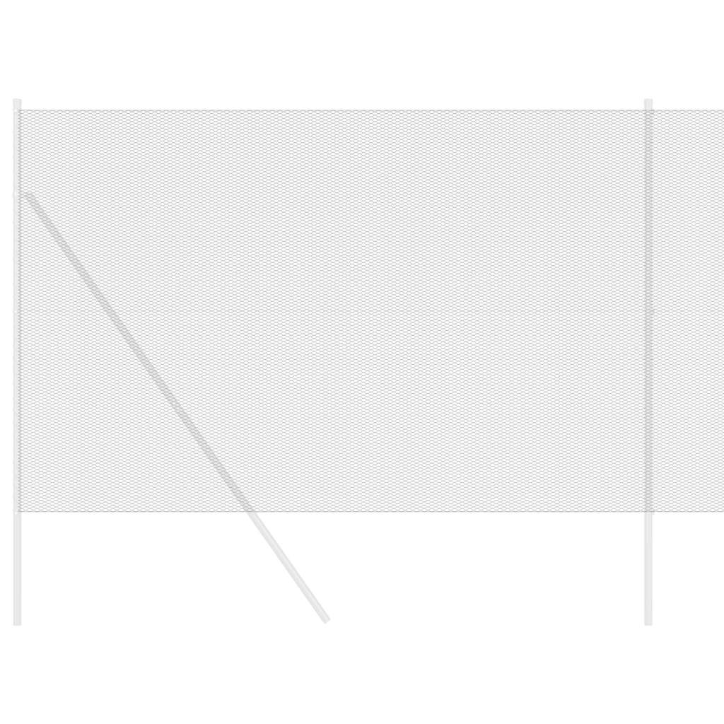 vidaXL Hexagonzaun Grau 1,5 x 10 m PVC