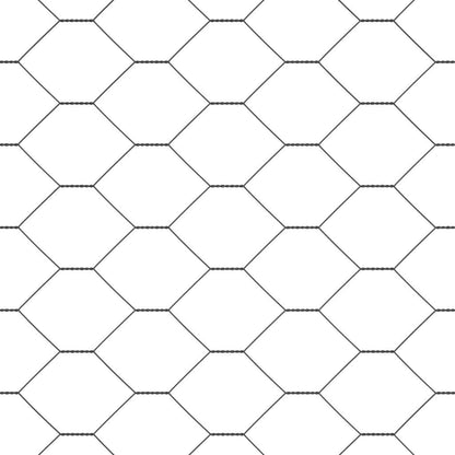 Hexagonzaun Grau 1,4 x 25 m PVC