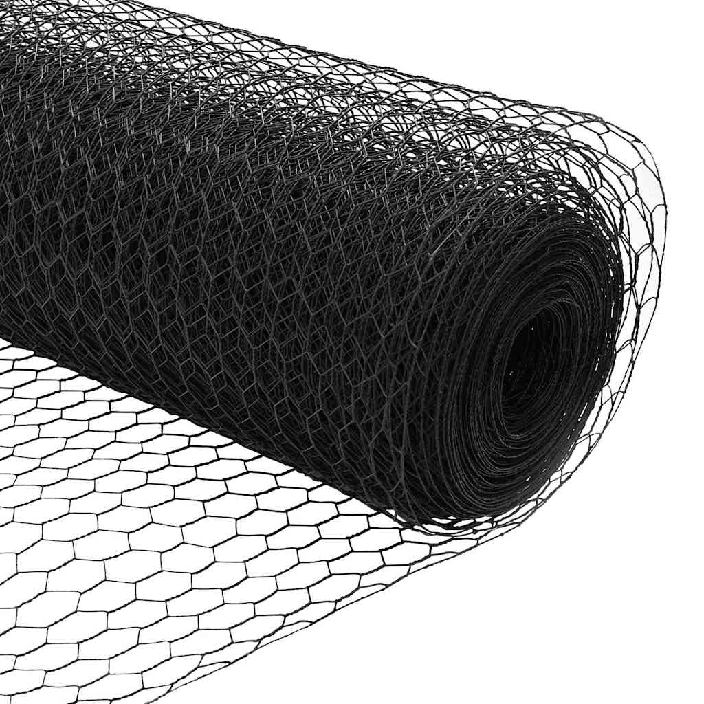 vidaXL Hexagonzaun Grau 0,5 x 50 m PVC