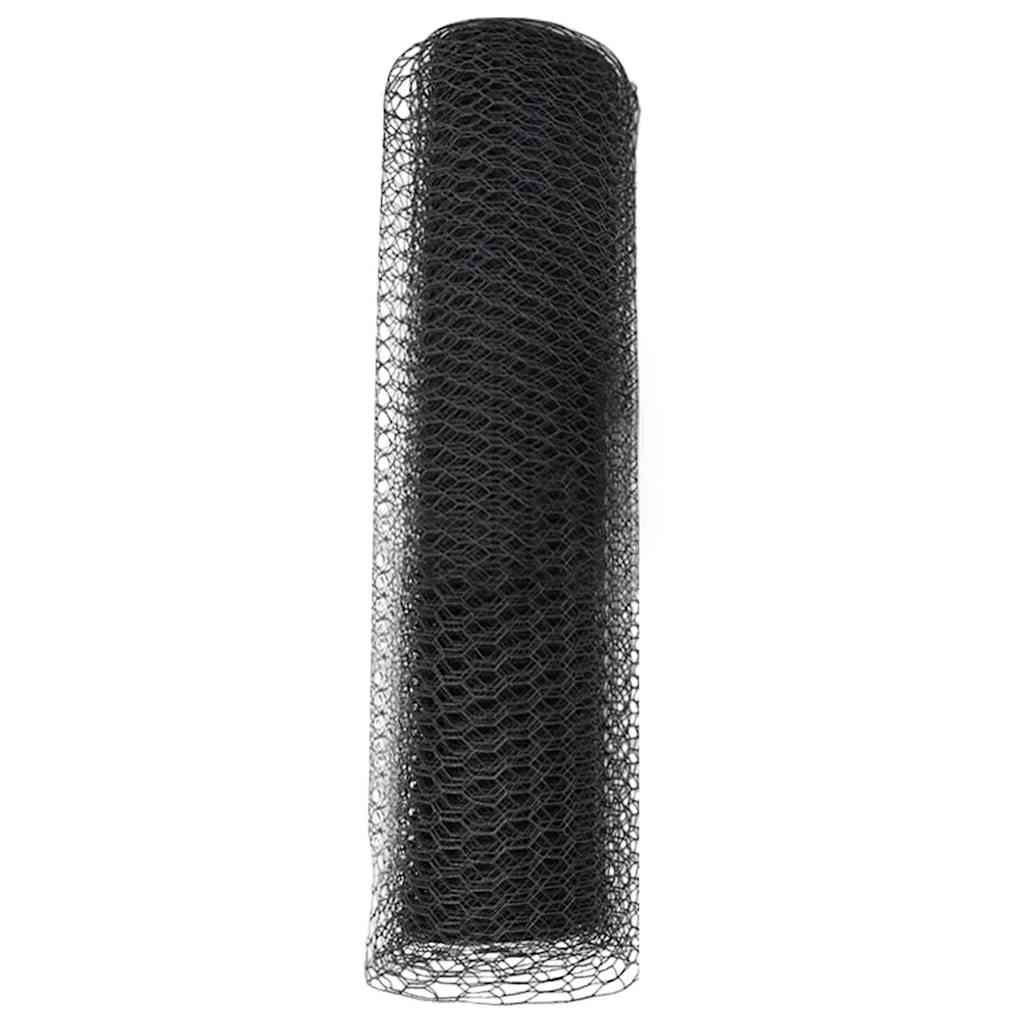 vidaXL Hexagonzaun Grau 0,5 x 50 m PVC