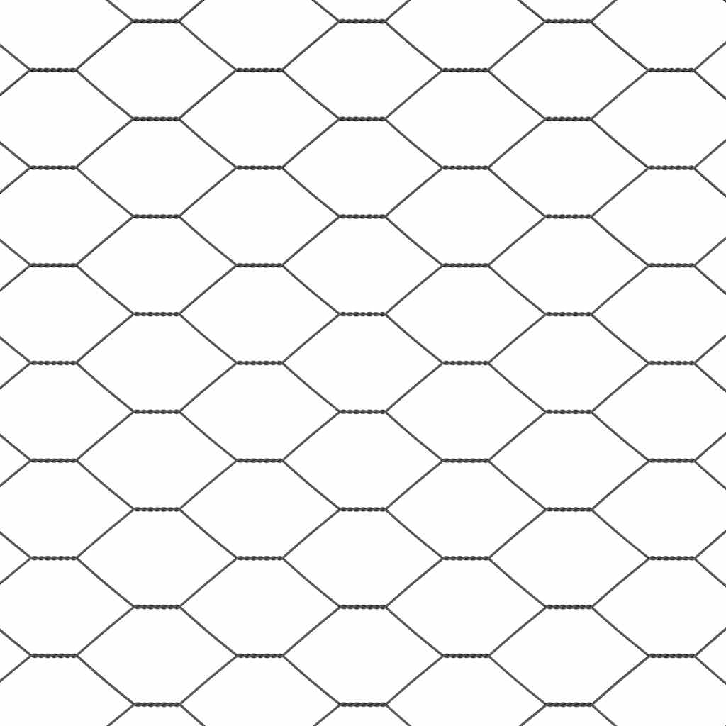 vidaXL Hexagonzaun Grau 0,8 x 50 m PVC