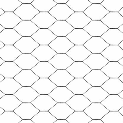 vidaXL Hexagonzaun Grau 0,8 x 50 m PVC
