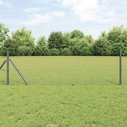 vidaXL Hexagonzaun Grau 0,8 x 50 m PVC