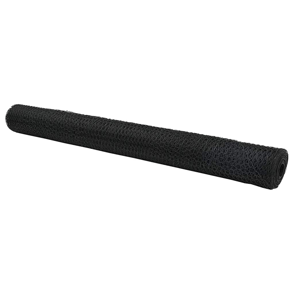 vidaXL Hexagonzaun Grau 1,4 x 50 m PVC