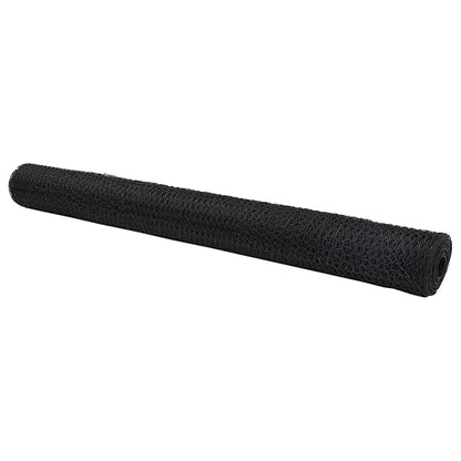 vidaXL Hexagonzaun Grau 1,4 x 50 m PVC