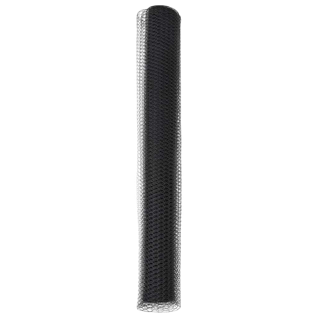 vidaXL Hexagonzaun Grau 1,4 x 50 m PVC