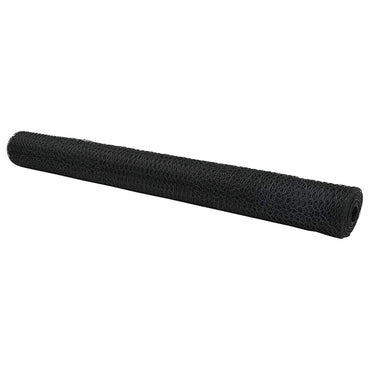 vidaXL Hexagonzaun Grau 1,4 x 50 m PVC