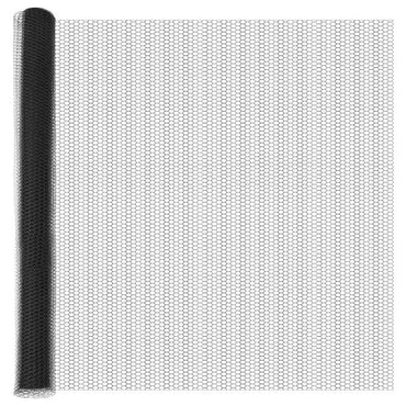 vidaXL Hexagonzaun Grau 1,5 x 50 m PVC